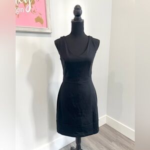 Cynthia Rowley V-Neck Black Midi Dress